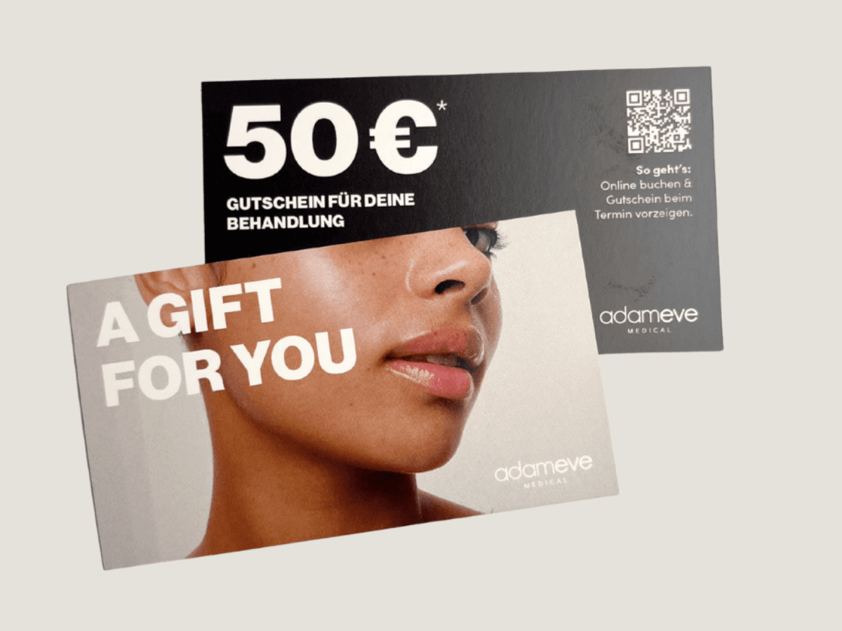 Adam & Eve Medical, tarjeta regalo: 50 € Gutschein für deine Behandlung / A gift for you