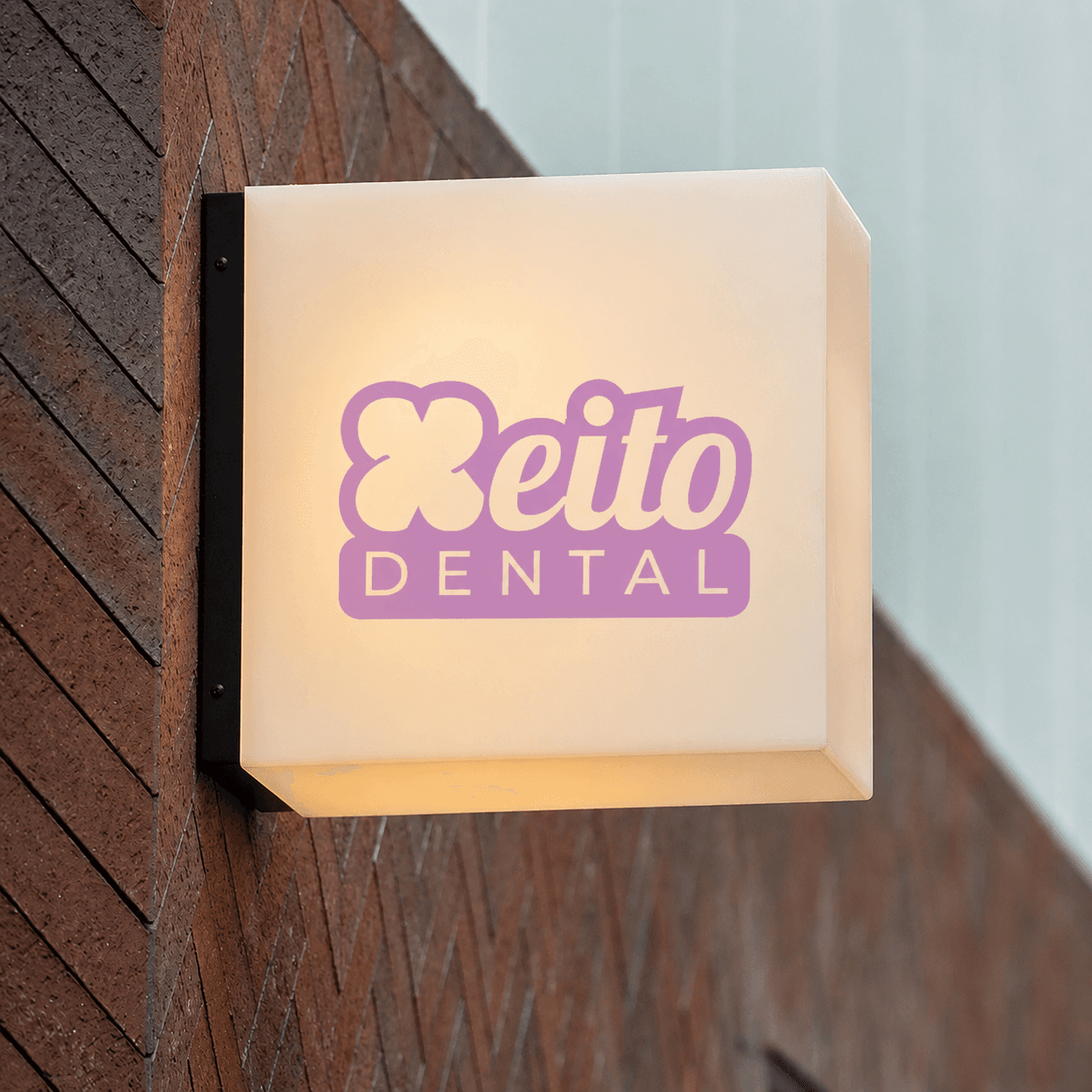 Letrero luminoso de Xeito Dental
